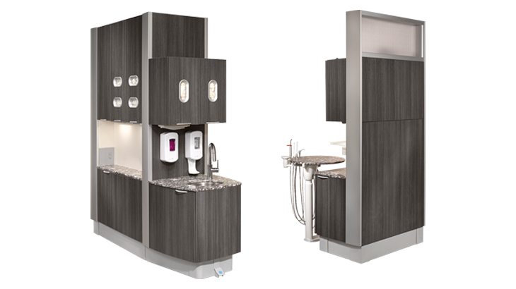 A-dec Inspire 500 dental cabinet, back view